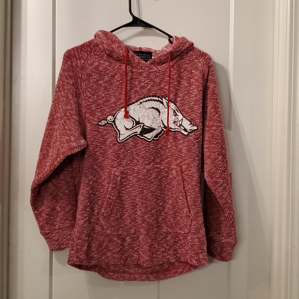 Woolly Thread’s woman’s Arkansas Razorback “soft” hoodie, XS